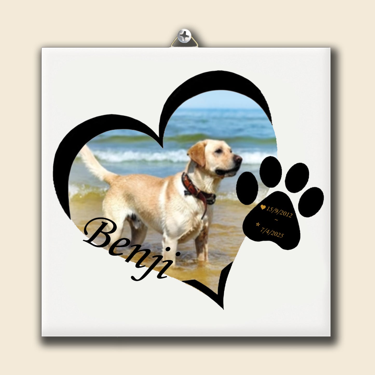 Gepersonaliseerd herinneringstegeltje