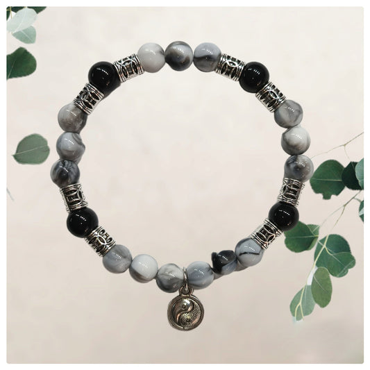 Armband met bedeltje "Yin yang"