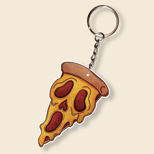 Sleutelhanger Skull Pizza