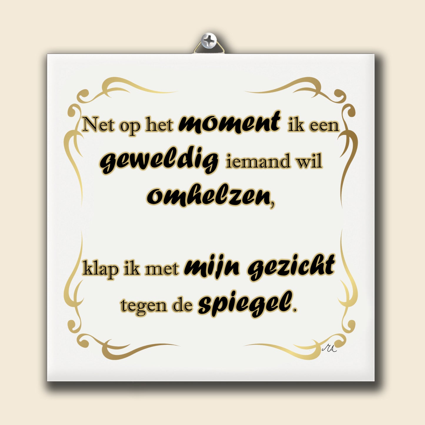Tegeltje Een Geweldig Iemand Omhelzen