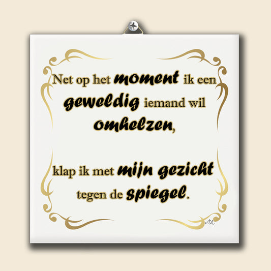 Tegeltje Een Geweldig Iemand Omhelzen